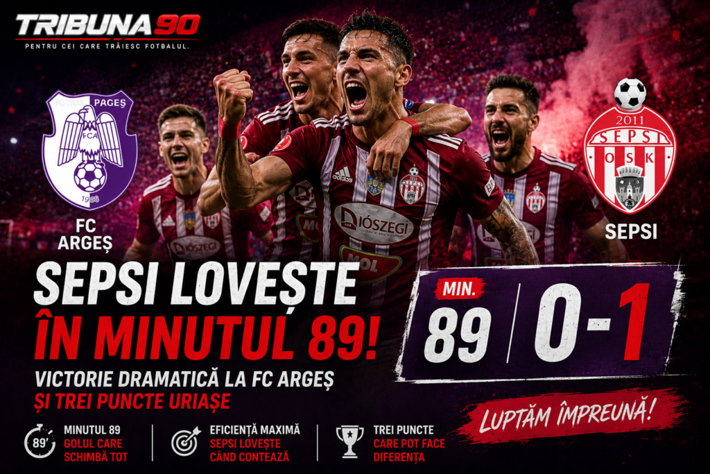 Sepsi lovește în minutul 89